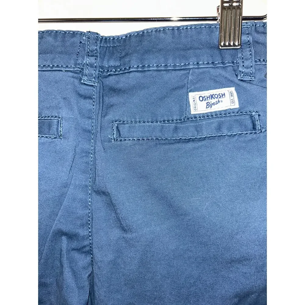 OSHKOSH B'GOSH NWOT Boys Slim Stretch Chino Pants Flat-Front Pants Blue 7